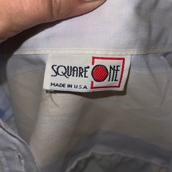 SQUARE ONE pastel button down collared shirt S - Picture 2 of 4